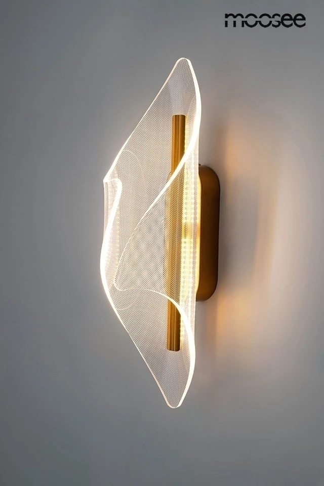 7W LED sieninis šviestuvas FROST, aukso sp., 3000K