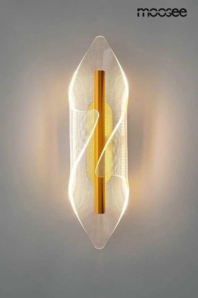7W LED sieninis šviestuvas FROST, aukso sp., 3000K