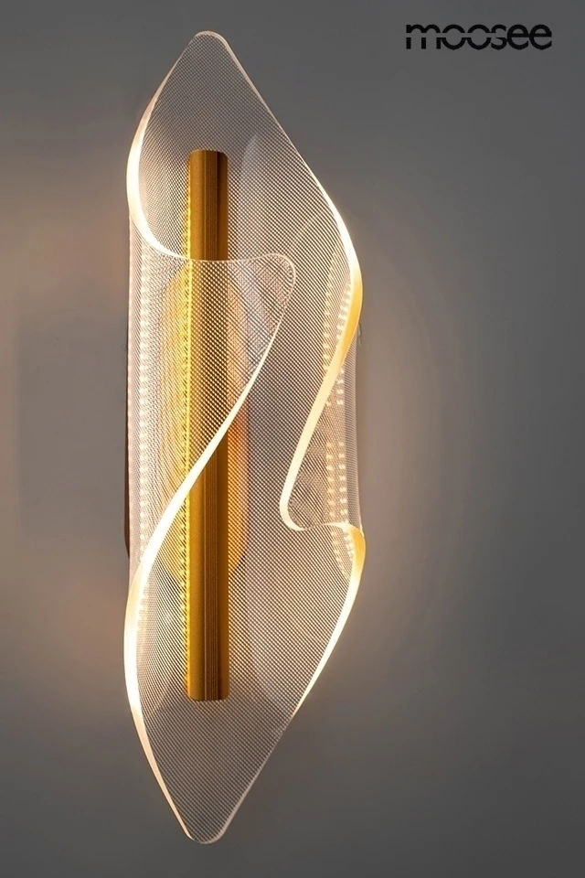 7W LED sieninis šviestuvas FROST, aukso sp., 3000K