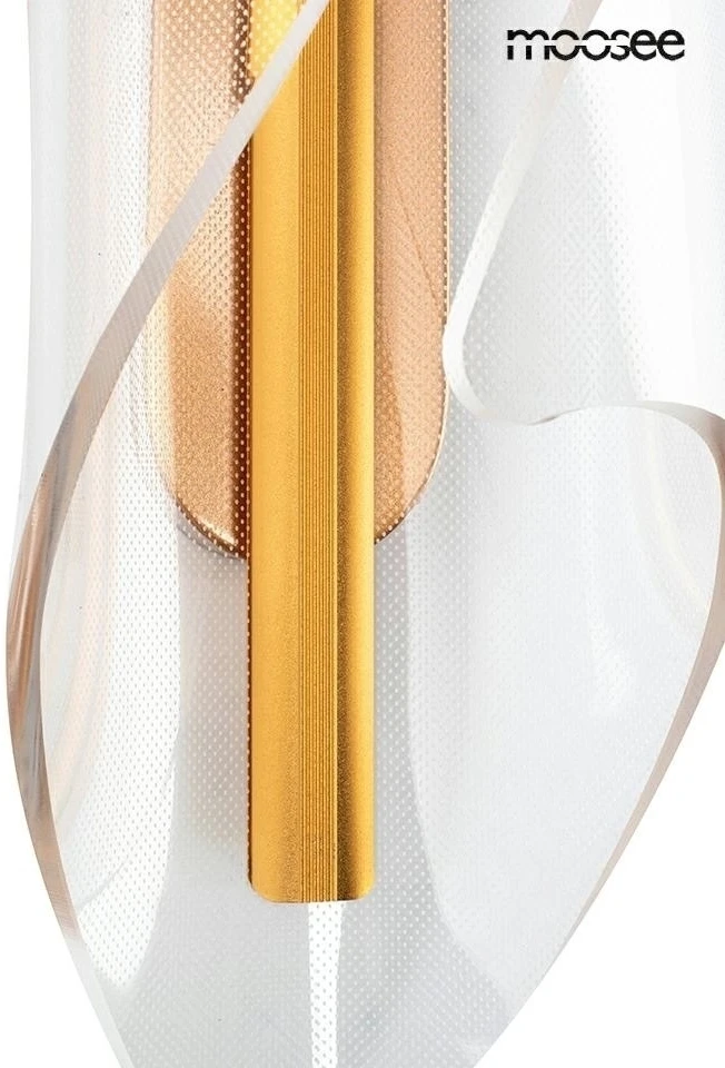 7W LED sieninis šviestuvas FROST, aukso sp., 3000K