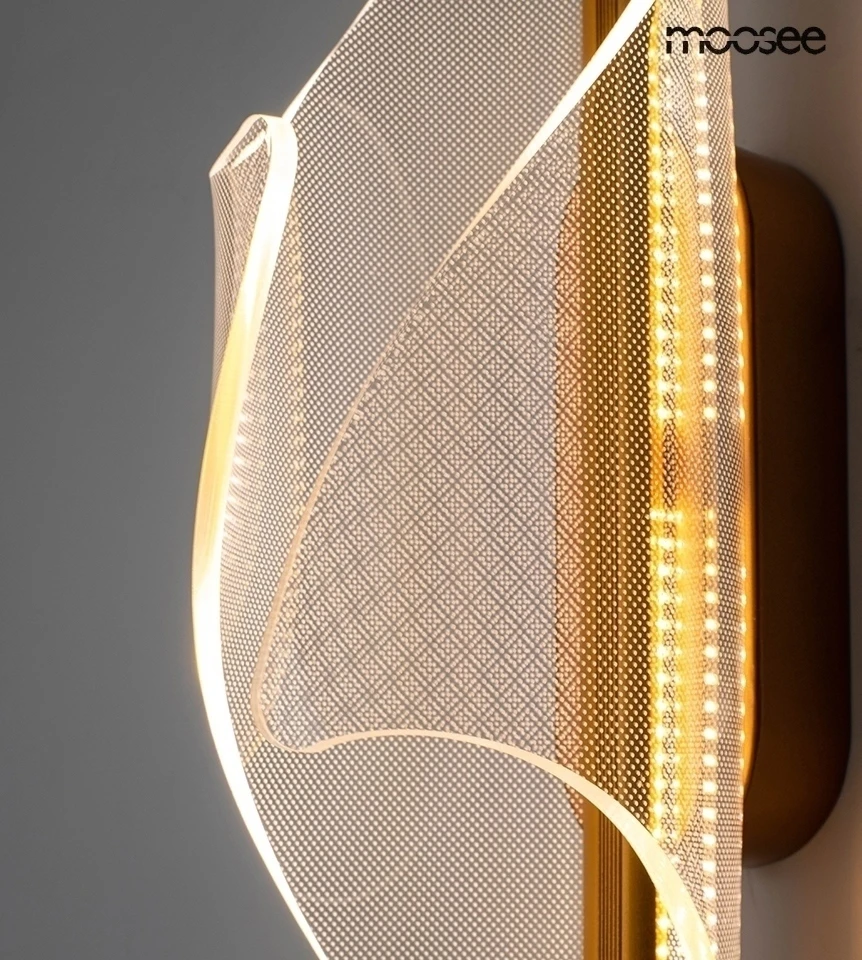 7W LED sieninis šviestuvas FROST, aukso sp., 3000K