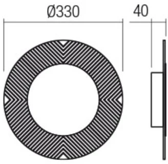 7W LED sieninis šviestuvas TATOO, baltas, 3000K, 33cm, 01-2686
