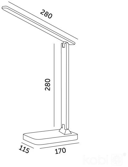 7W LED stalo šviestuvas NOBLITE N, rudas, 3000/4000/6500K, dimeriuojamas