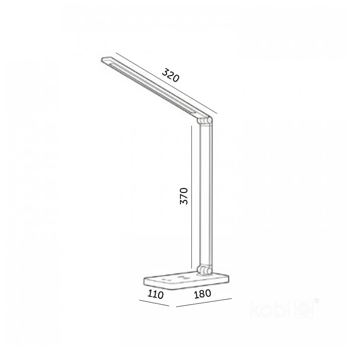 7W LED stalo šviestuvas NOBLITE Q, baltas, 3000-6500K, dimeriuojamas