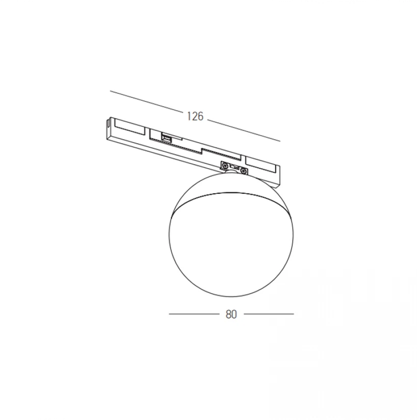 7W LED šviestuvas į magnetinę sistemą ZAMBELIS MAGNETIC 5MM, matinės juodos/baltos sp., 3000K, DALI, 2531