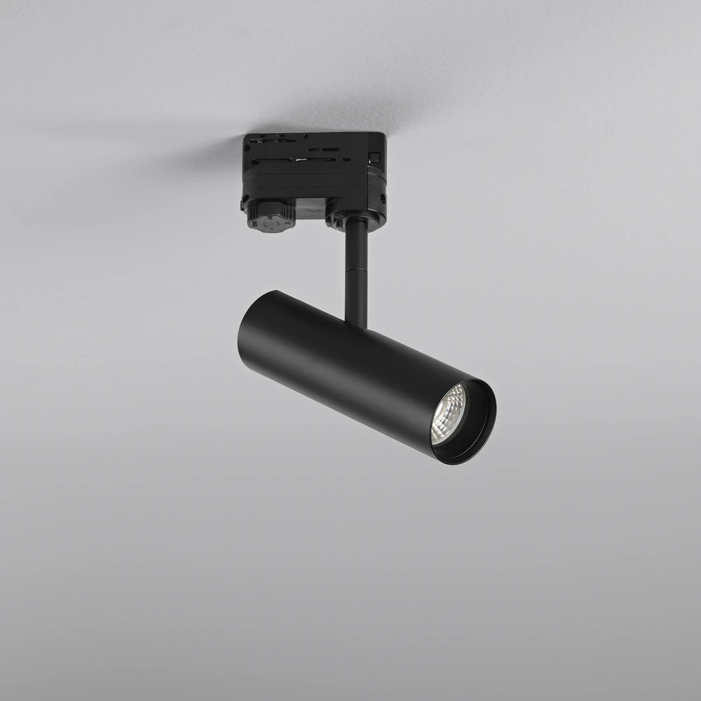 7W LED trifazis bėginis šviestuvas ROCKET, juodas, CCT