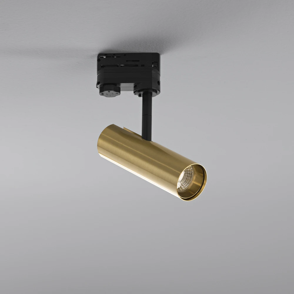 7W LED trifazis bėginis šviestuvas ROCKET, aukso sp., CCT