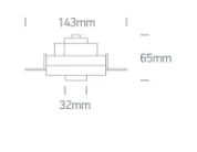 7W LED užglaistomas reguliuojamas šviestuvas, baltas, 3000K, 11107TTR/W/W