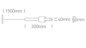 7W pakabinamas šviestuvas į magnetines sistemas, juodas, 3000K, 42132/B/W