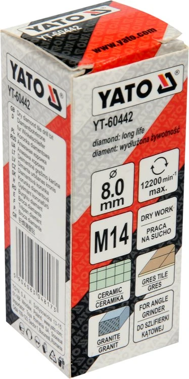 YATO CROWN M14 SU lituotu deimantiniu įterpimu 8 mm