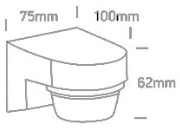 800W LED sieninis infraraudonųjų bangų judesio daviklis, baltas, IP65, 22006A