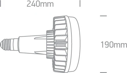 80W LED lemputė, E40, 4000K, 9G80N/C/LE