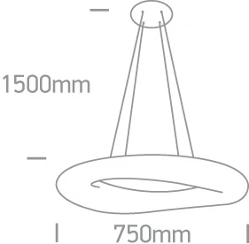 80W LED pakabinamas šviestuvas, baltas, 3000K, 63110C/W