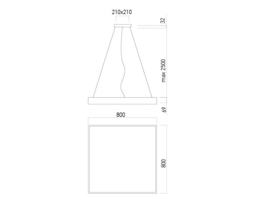80W LED paviršinis/pakabinamas šviestuvas XPILL, juodas, 4000K