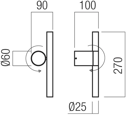 8,3W LED sieninis šviestuvas PRAXI, juodos/nikelio sp., 2700K, dimeriuojamas, 01-4274