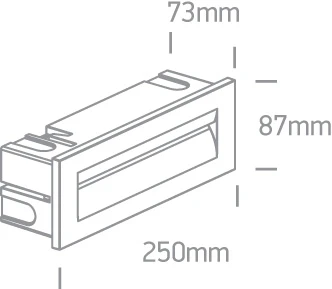 8,5W LED įleidžiamas sieninis lauko šviestuvas, pilkas, 3000K, 68066/G/W