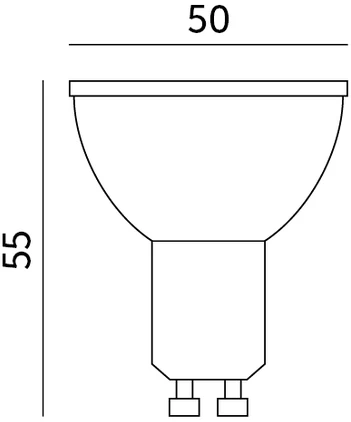 8,5W LED lemputė, GU10, balta, 4000K, 100°