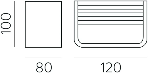 8,5W LED sieninis šviestuvas ICON, juodas, 2700/3000/4000K, A3089172N