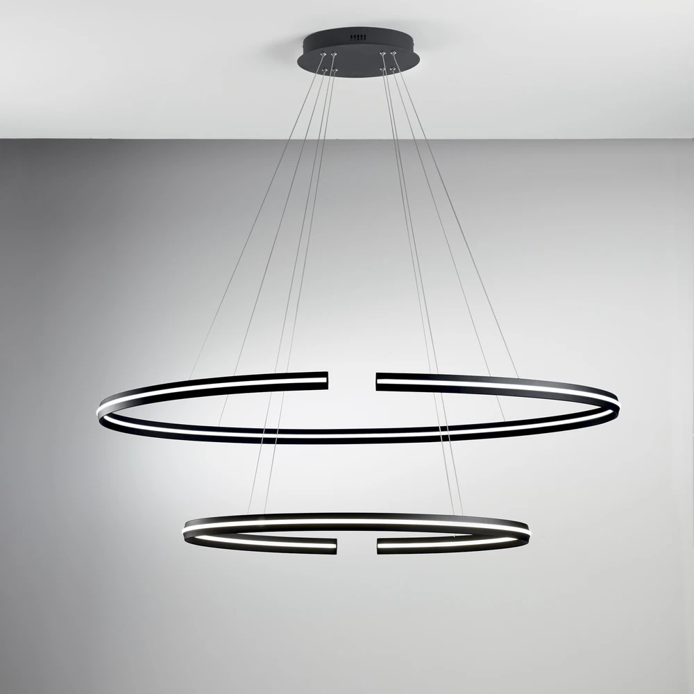 88W LED pakabinamas šviestuvas CLARKE, juodas, 4000K