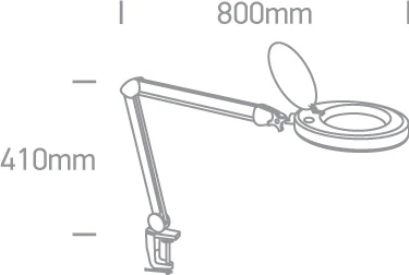 8W didinamojo objektyvo LED stalinė lempa, 61066/W