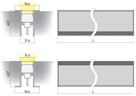 8W LED įleidžiamas lauko šviestuvas XMARKER NEW, anoduoto aliuminio, 4000K, IP67
