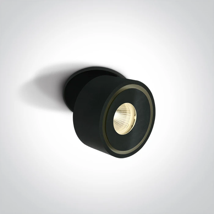 8W LED įleidžiamas pakreipiamas šviestuvas, juodas, 3000K, 11108LA/B/W
