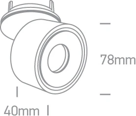 8W LED įleidžiamas pakreipiamas šviestuvas, juodas, 3000K, 11108LA/B/W