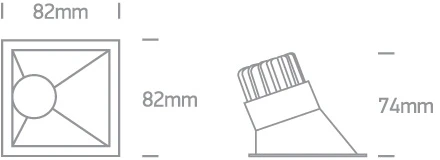 8W LED įleidžiamas šviestuvas, baltas, 3000K, 50108A/W/W