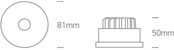 8W LED įleidžiamas šviestuvas, baltas, 3000K, 10108R/W/W