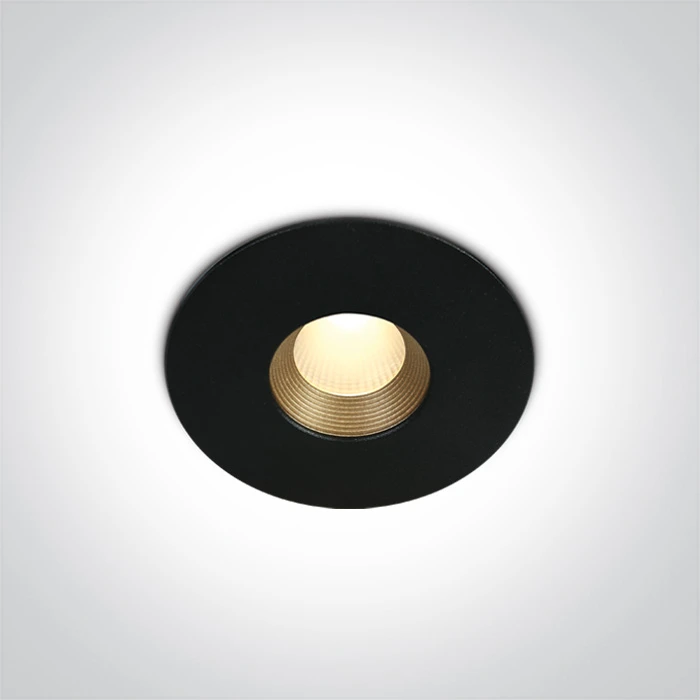 8W LED įleidžiamas šviestuvas, juodas, 3000K, 10108H/B/W