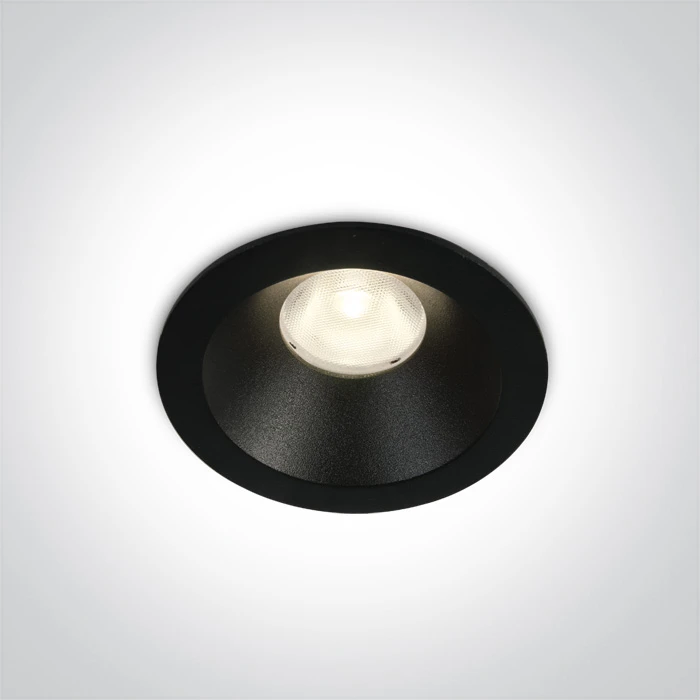 8W LED įleidžiamas šviestuvas, juodas, 3000K, 10108D/B/W