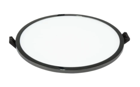 8W LED įmontuojama panelė, apvali 4000K, juodai chromuotu korpusu