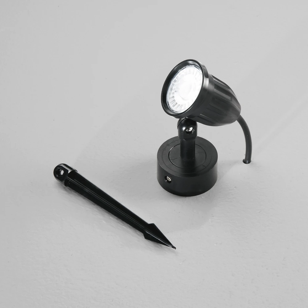 8W LED įsmeigiamas lauko šviestuvas PEG, juodas, 3000K, IP65