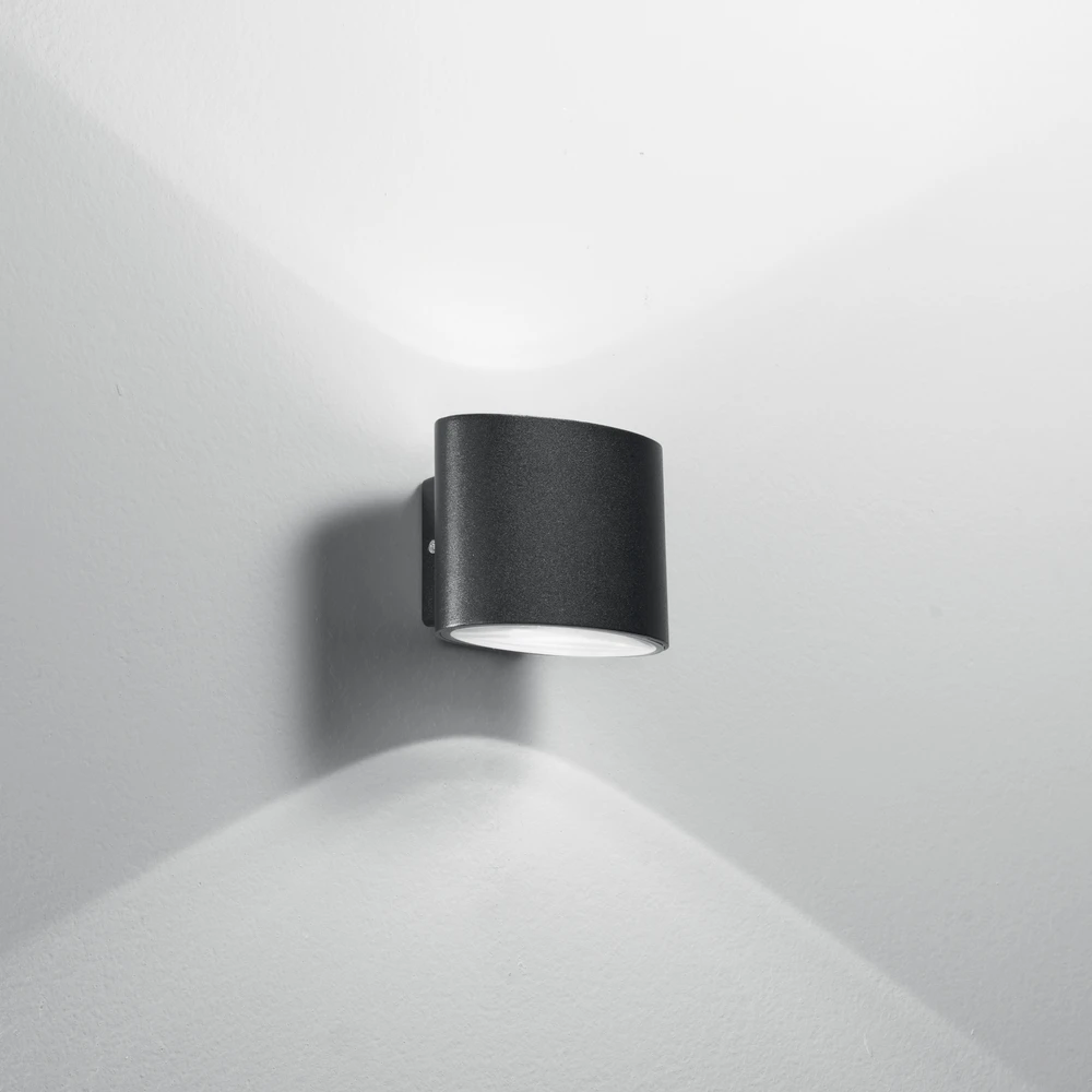 8W LED lauko sieninis šviestuvas BOXTER, juodas, CCT, IP44
