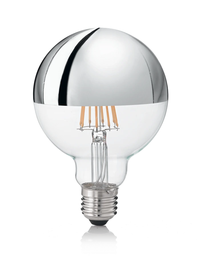 Ideal Lux 8W LED lemputė E27, 3000K, chromo spalvos