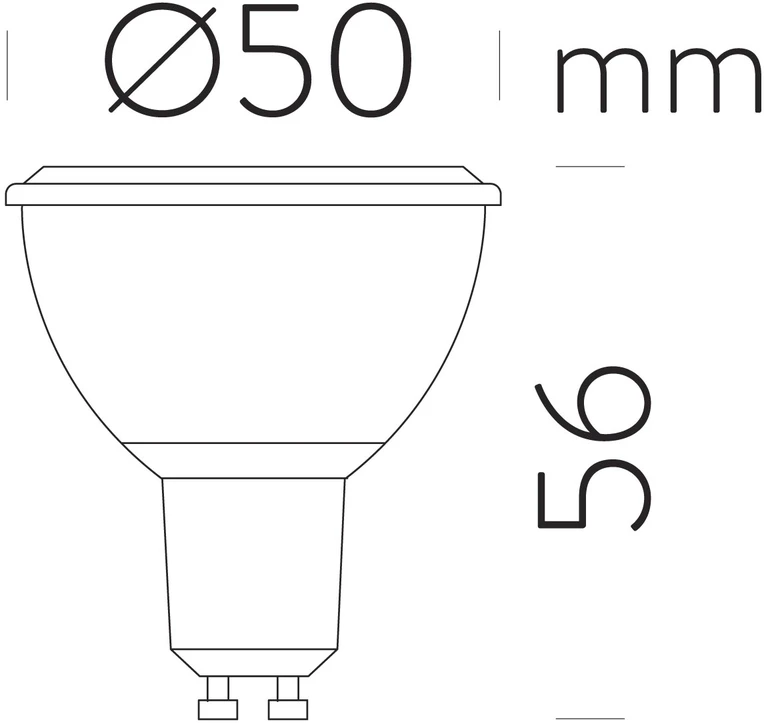 8W LED lemputė, GU10, 2700K, 120°, ACB62399