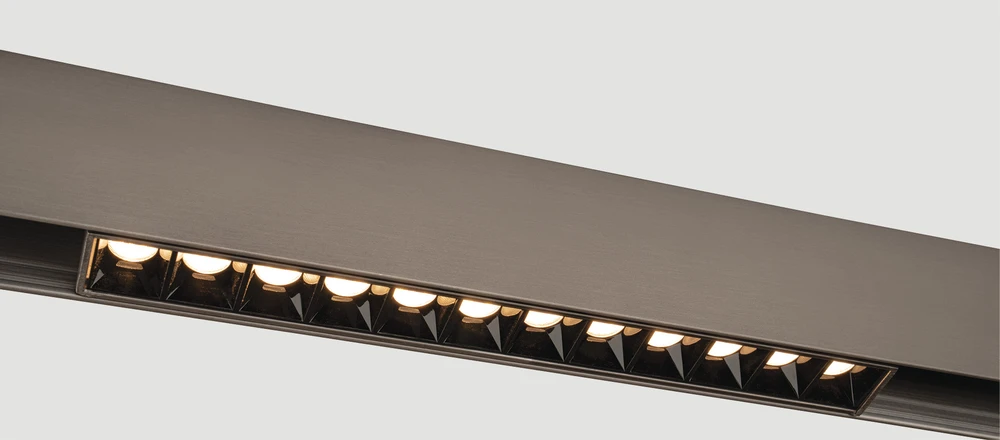 8W LED linijinis šviestuvas į magnetinę sistemą ZAMBELIS MAGNETIC, tamsaus sidabro sp., 2700/3000/4000K, DALI, 25355