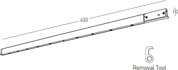 8W LED linijinis šviestuvas į magnetinę sistemą ZAMBELIS MAGNETIC 6MM, žalvario sp., 3000K, 25241