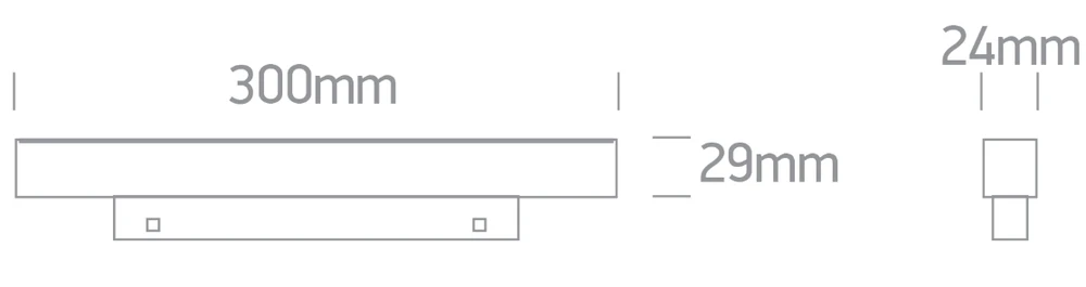 8W LED linijinis šviestuvas į magnetines sistemas ONELIGHT MINI/MIDI, juodas, 3000/3500/4000K, 42100AA/B/V