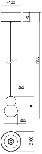 8W LED pakabinamas šviestuvas AOBA, juodas, 3000K, šviečia į viršų (120°) ir į apačią (36°), 01-2694