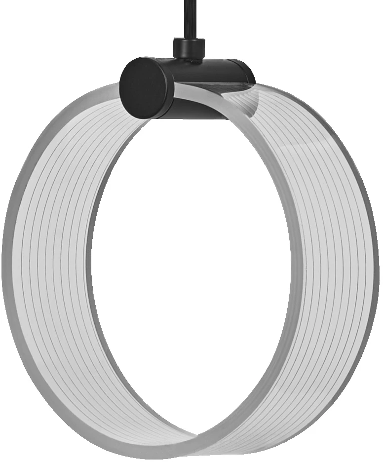 8W LED pakabinamas šviestuvas CIRCLE, juodas, 3000/4200/6500K