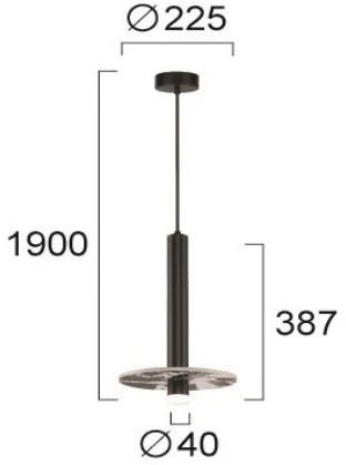 8W LED pakabinamas šviestuvas LEANDROS, juodas, 3000K, 4320100