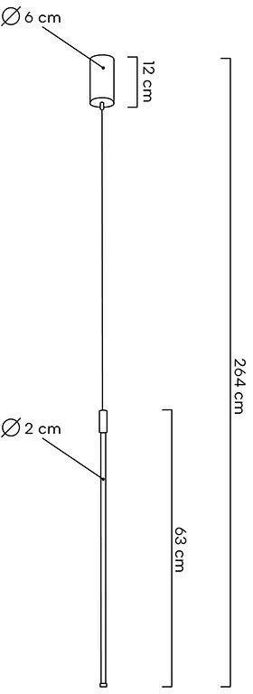 8W LED pakabinamas šviestuvas OMBRE 60, aukso sp., 3000K