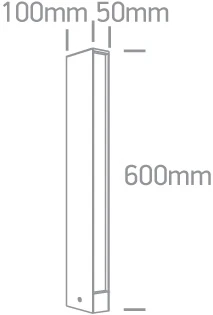 8W LED pastatomas lauko šviestuvas, antracito sp., 3000K, 67460A/AN/W