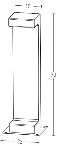 8W LED pastatomas lauko šviestuvas, betono sp., 3000K, E192