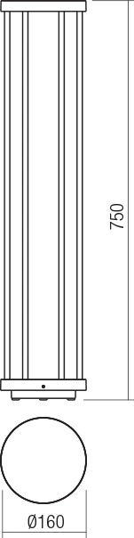 8W LED pastatomas lauko šviestuvas KALEN, tamsiai pilkas, 3000K, IP65, 90579
