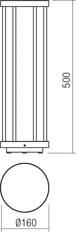 8W LED pastatomas lauko šviestuvas KALEN, tamsiai pilkas, 3000K, IP65, 90578