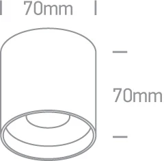 Lubinis šviestuvas 8W LED paviršinis šviestuvas, baltas, 3000/3500/4000K, 38°, 12108C/W/V