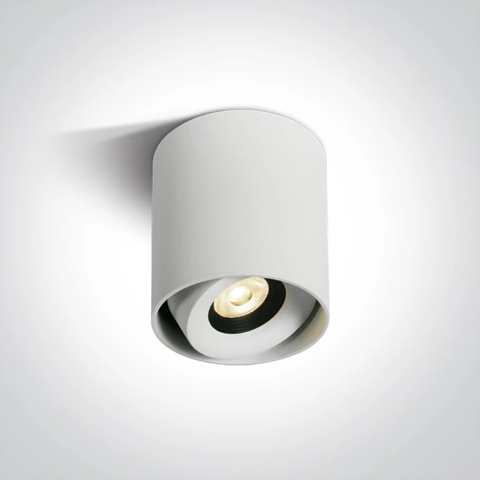 Lubinis šviestuvas 8W LED paviršinis šviestuvas, baltas, 3000K, dimeriuojamas, 12108X/W/W