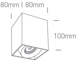 Lubinis šviestuvas 8W LED paviršinis šviestuvas, baltas, 3000K, dimeriuojamas, 12108XA/W/W